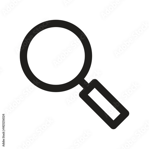 Search icon line magnifying glass find vector