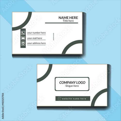 modern and simple style business card design template