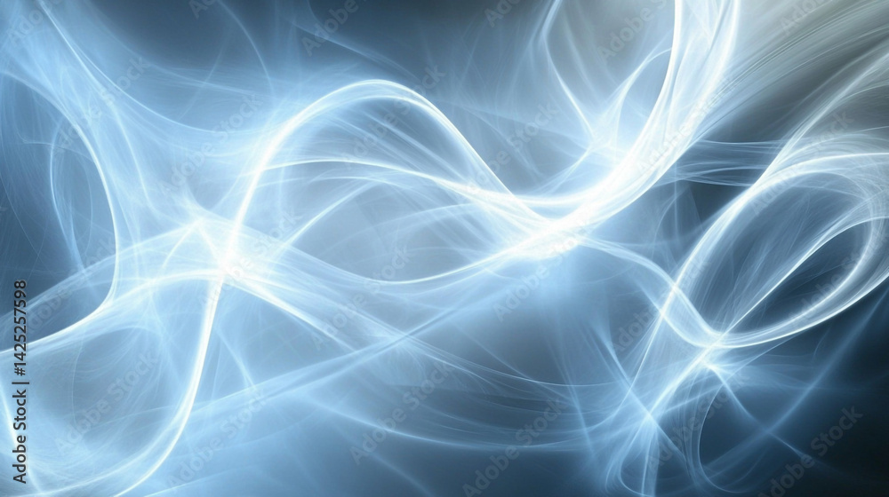 Fototapeta premium Soft Abstract Haze with Light Flares on a Steel Blue Background, Creating a Dreamy and Ethereal Atmosphere in Digital Art Composition