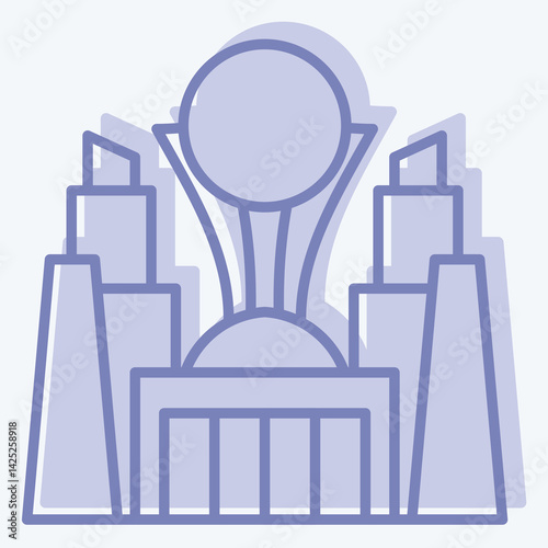 Icon Astana. related to Kazakhstan symbol. two tone style. design editable