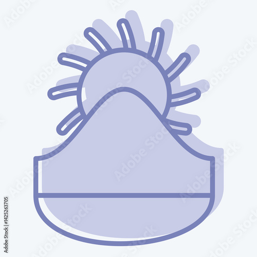 Icon Kyrgyzstan. related to Kazakhstan symbol. two tone style. design editable