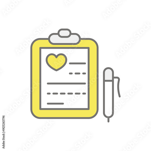 Medical Chart icon vector stock illustration