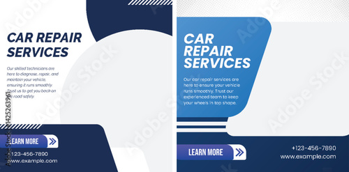 Automotive repair service promotion template for social media marketing