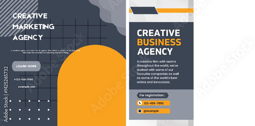 Digital business marketing social media post & web bannerDigital business marketing social media post and web banner