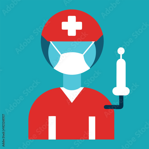 Flat Vector of Surgery Team in Operating Theater – Healthcare Illustration"

