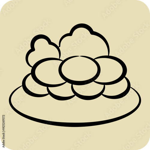 Icon Kazy. related to Kazakhstan symbol. hand drawn style. design editable
