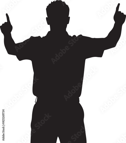 Football Player Silhouette Vector