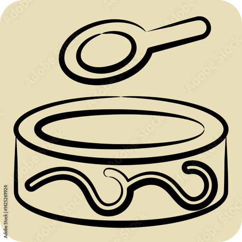 Icon Kumis. related to Kazakhstan symbol. hand drawn style. design editable