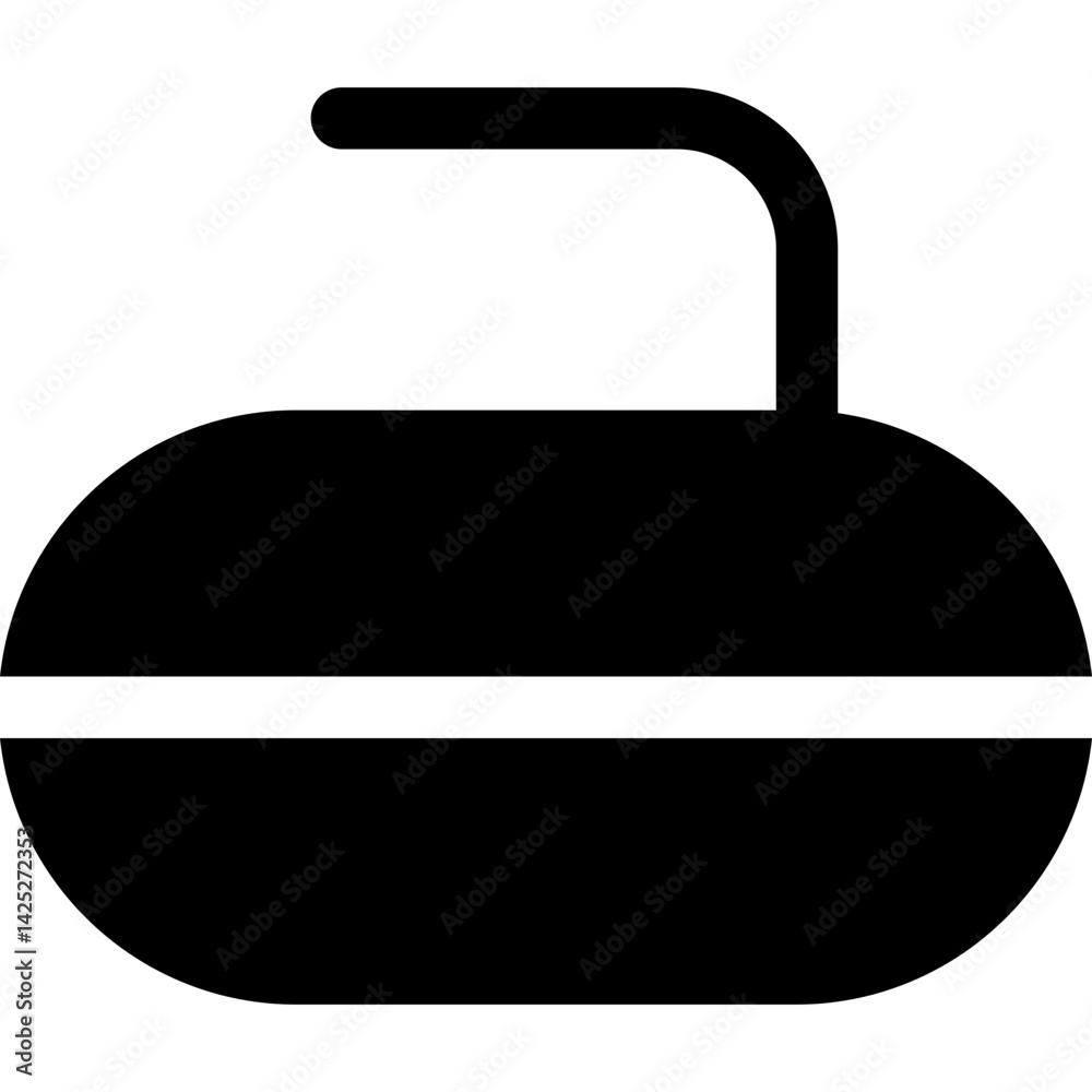 Obraz premium Curling Icon