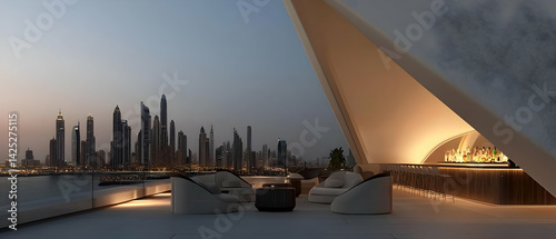 Rooftop Lounge with City Views