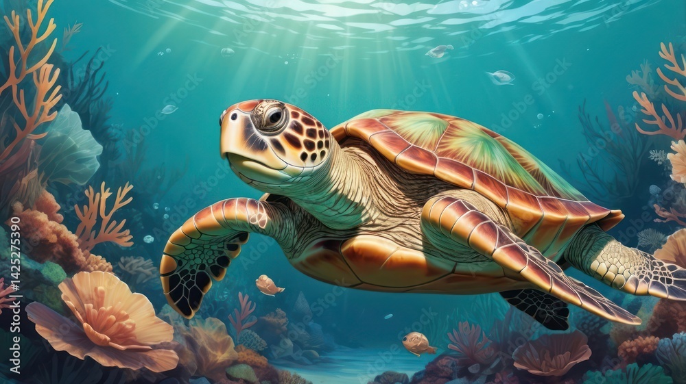 Fototapeta premium green sea turtle