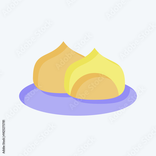 Icon Food Folk. related to Kazakhstan symbol. flat style. design editable