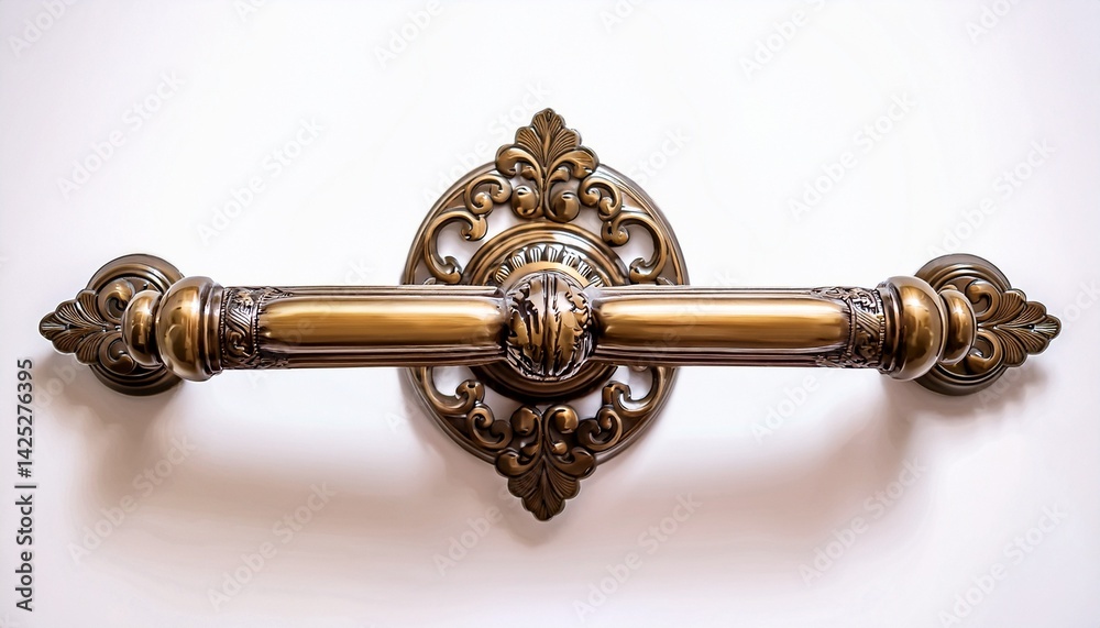 door handle on white background door handle on white background