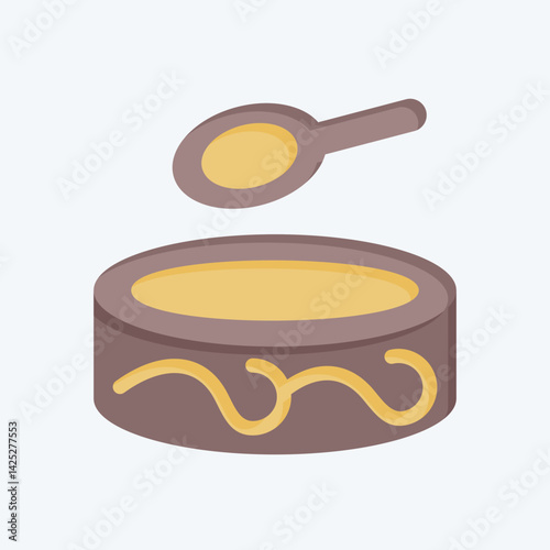 Icon Kumis. related to Kazakhstan symbol. flat style. design editable