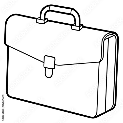 Briefcase   with white background 