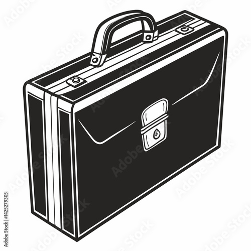 Briefcase   with white background 