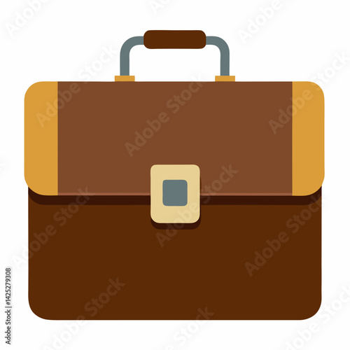 Briefcase   with white background 