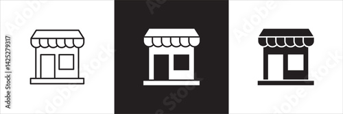 Store icon. Online shop icon. Marketplace symbol. Icon symbol suitable for retail, retailer, seller, online shop, e-commerce, application, web store. Vector illustration