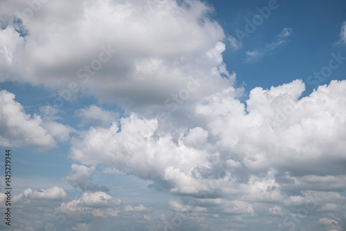 Landscape of white clouds with blue sky. 
