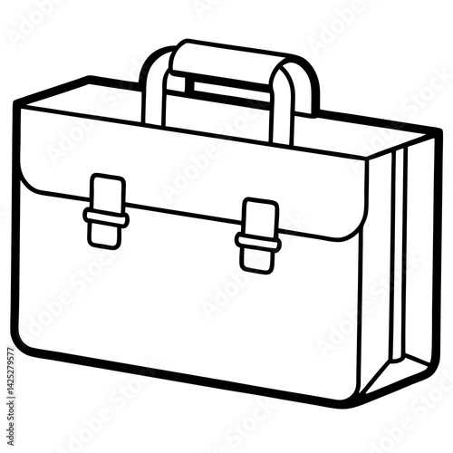 Briefcase   with white background 