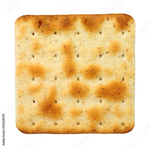Group of cream crackers savoury cheese biscuits isolated on a white background