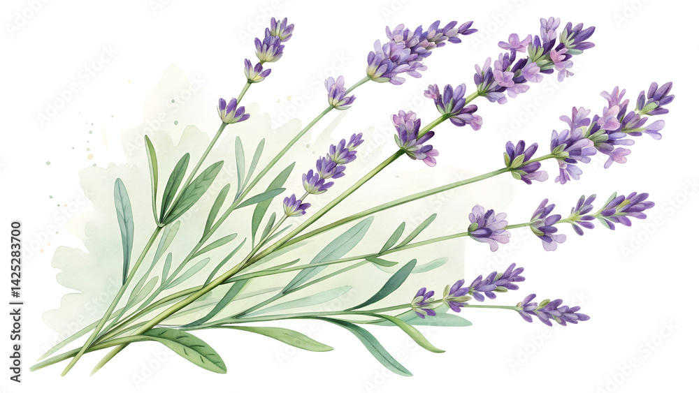 Naklejka premium lavender isolated on white background PNG