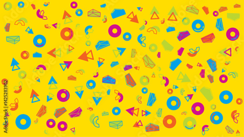 Great for modern design projects, social media posts, website backgrounds, and creative presentations. Bright and eye catching geometric patterns.