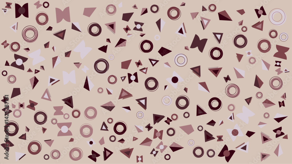 Pattern of brown and white geometric shapes. Great for background designs, textile print, digital art, and packaging templates. Pattern of brown and white geometric shapes. Great for background designs, textile print, digital art, and packaging templates.