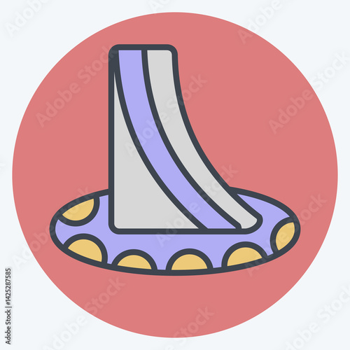 Icon Tent. related to Kazakhstan symbol. color mate style. design editable