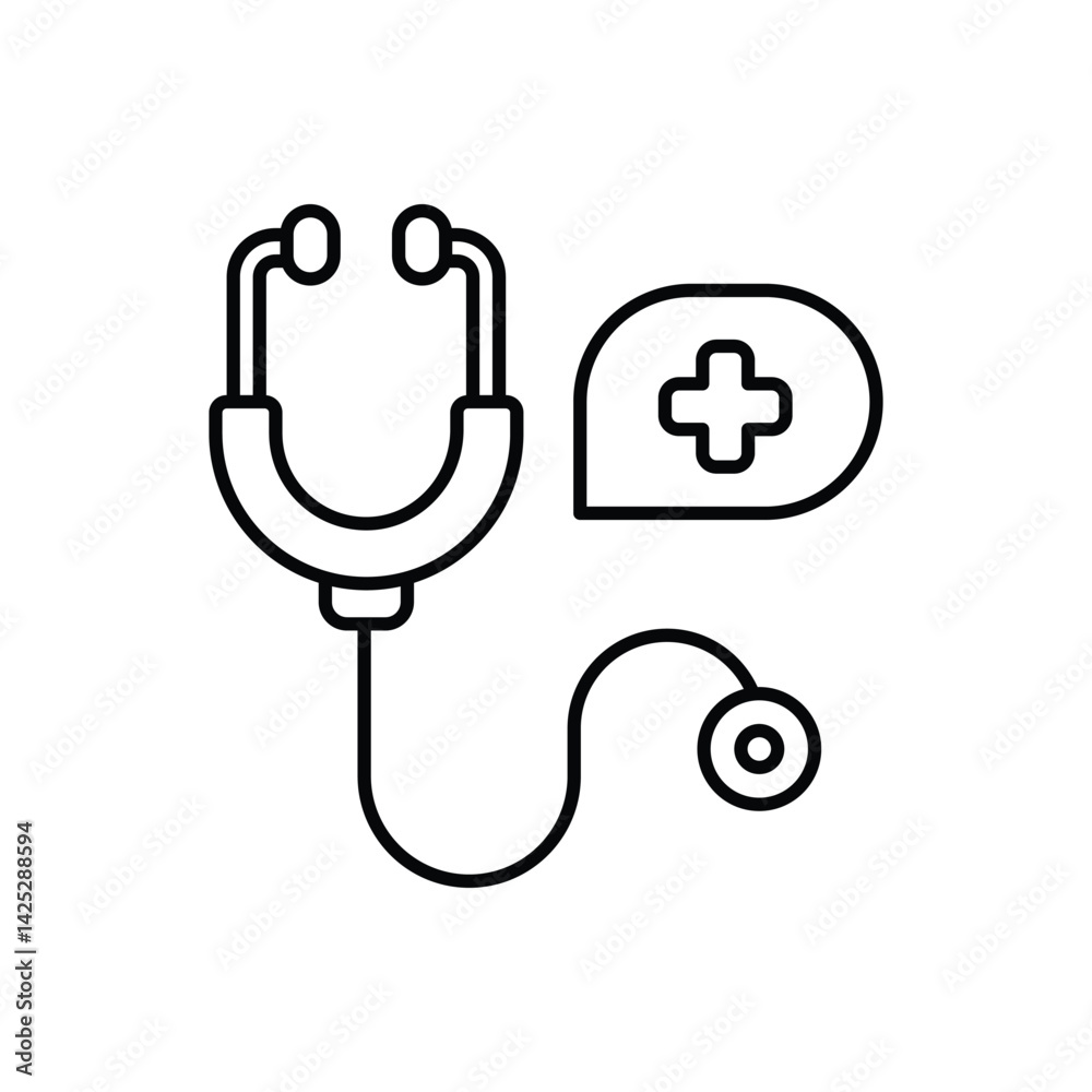 Stethoscope icon vector stock illustration Stethoscope icon vector stock illustration