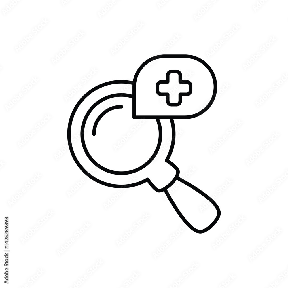 Magnifier icon vector stock illustration Magnifier icon vector stock illustration