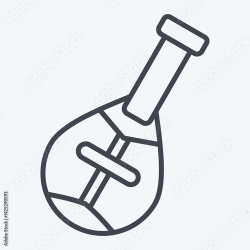 Icon Dombra. related to Kazakhstan symbol. line style. design editable