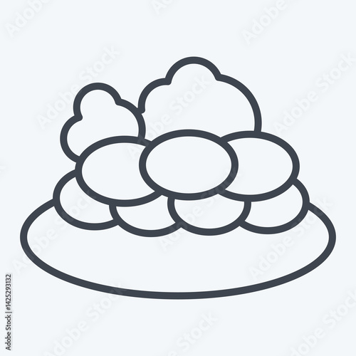 Icon Kazy. related to Kazakhstan symbol. line style. design editable