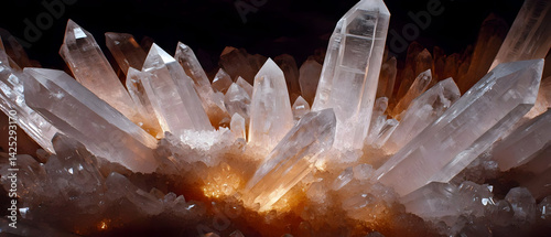Obraz na płótnie Crystal Cluster, Illuminating Nature w salonie