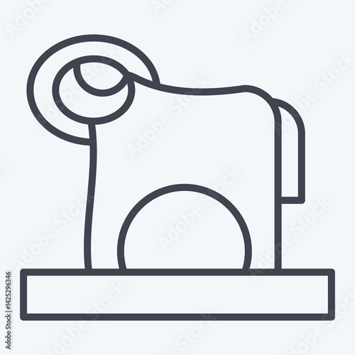Icon RAM. related to Kazakhstan symbol. line style. design editable