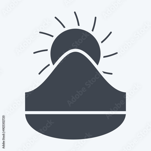 Icon Kyrgyzstan. related to Kazakhstan symbol. glyph style. design editable
