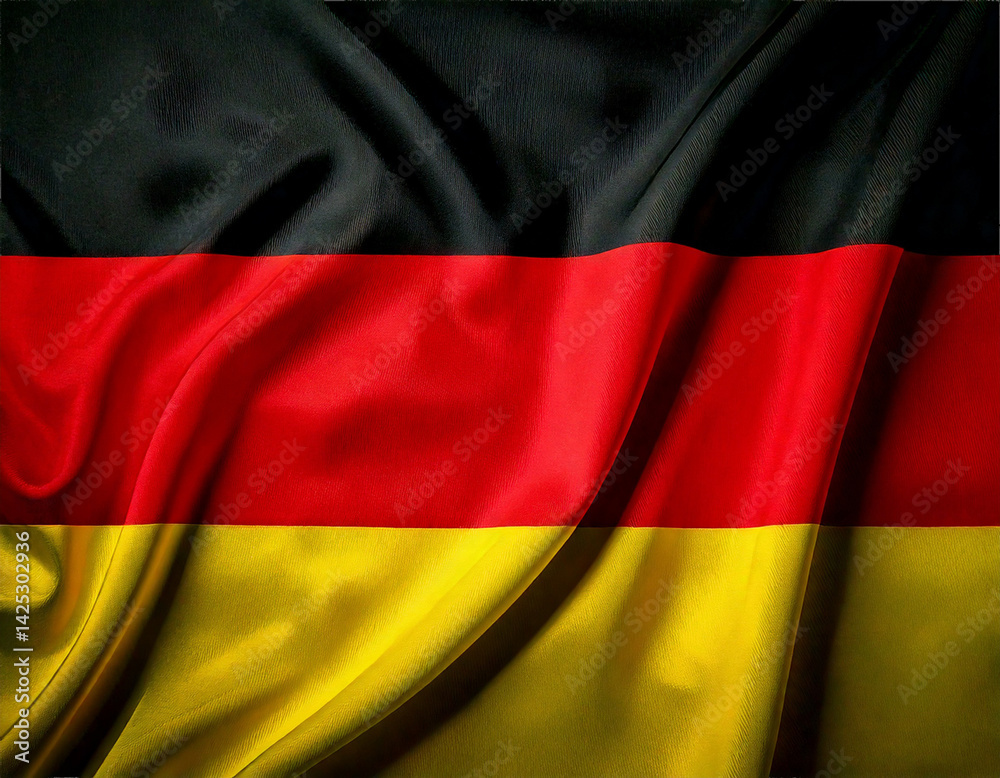 Naklejka premium Waving German flag representing national pride and patriotism