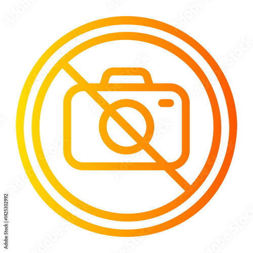 no camera gradient icon