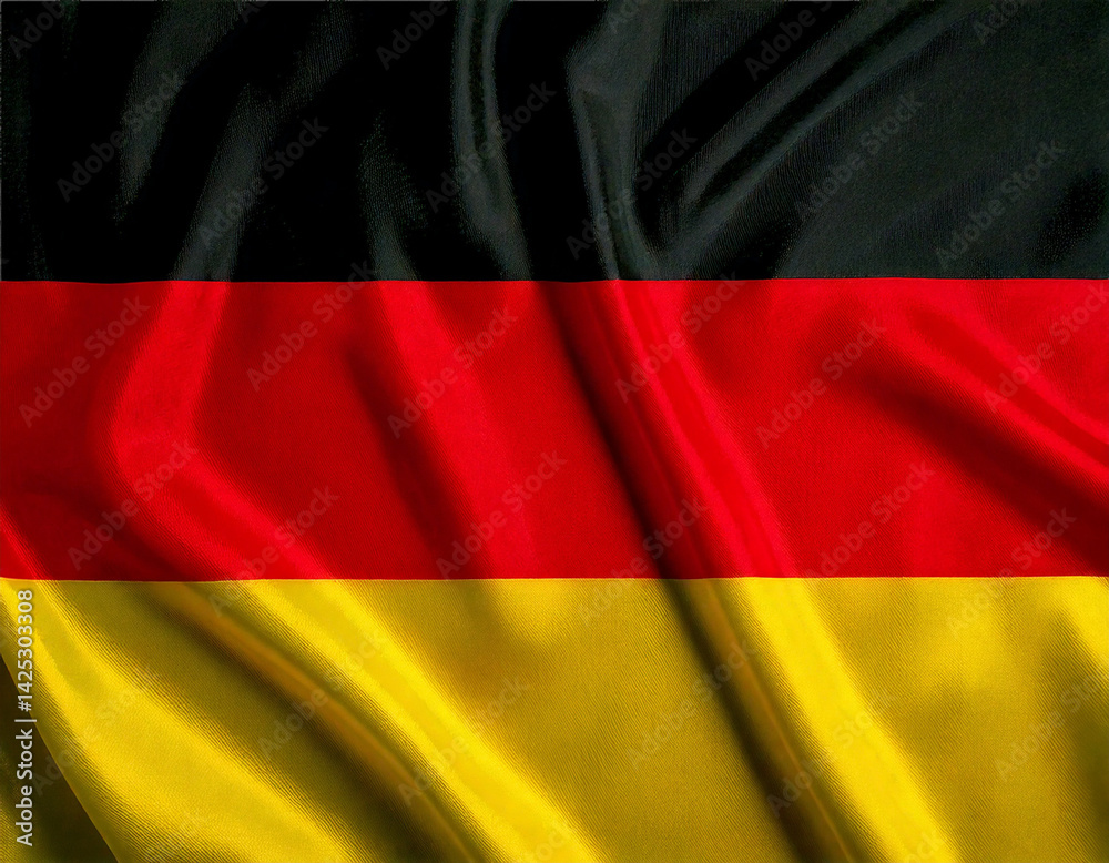 Naklejka premium Waving German flag representing national pride and patriotism