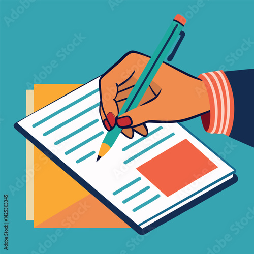 Focused Writing with Hands Jotting Down Ideas