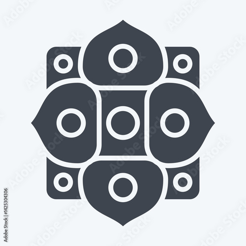 Icon Ornament. related to Kazakhstan symbol. glyph style. design editable