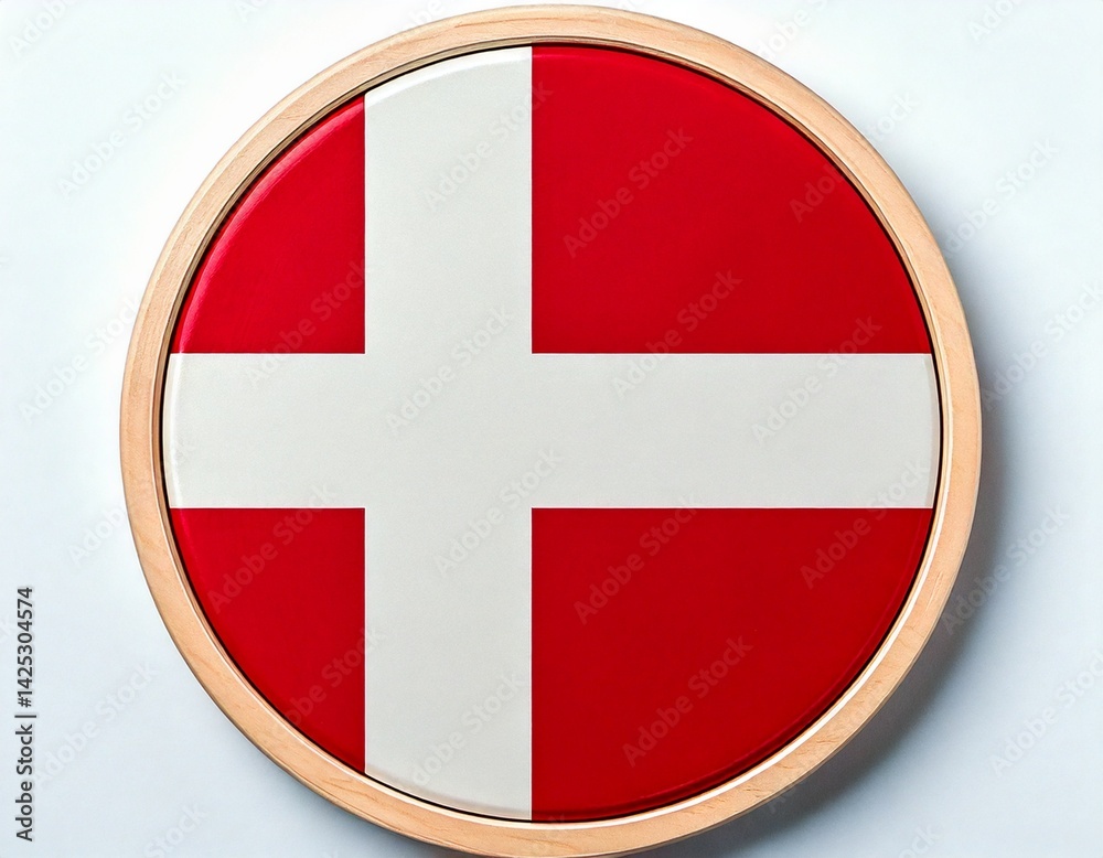 Obraz premium Flag of Denmark flat icon 