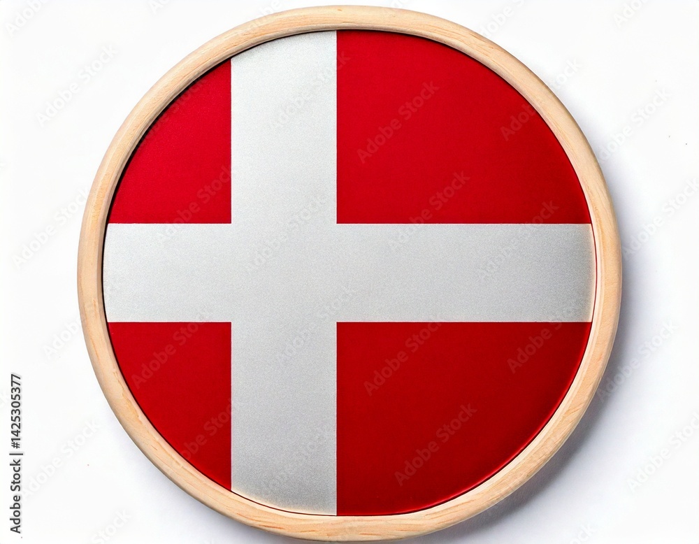 Obraz premium Flag of Denmark flat icon 