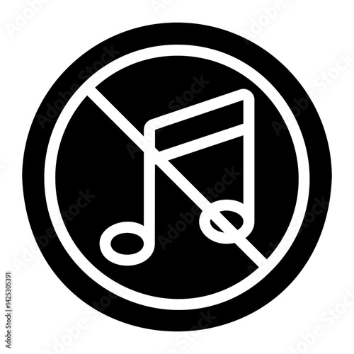no music glyph icon