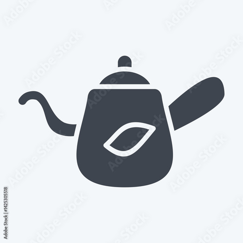 Icon Tea. related to Kazakhstan symbol. glyph style. design editable