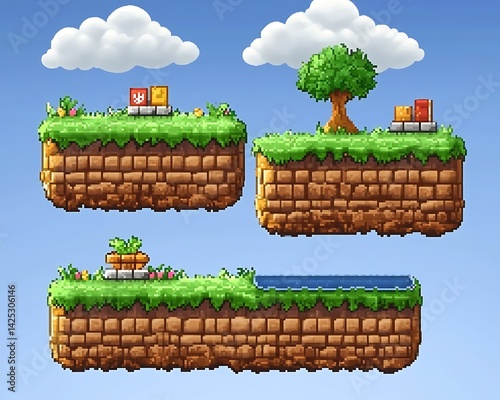 Pixelated Platforming Level Design
