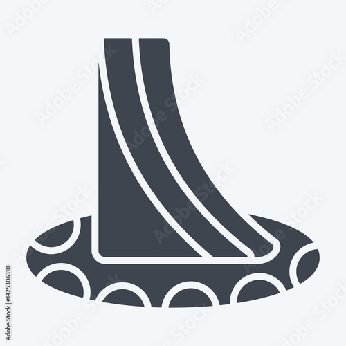 Icon Tent. related to Kazakhstan symbol. glyph style. design editable