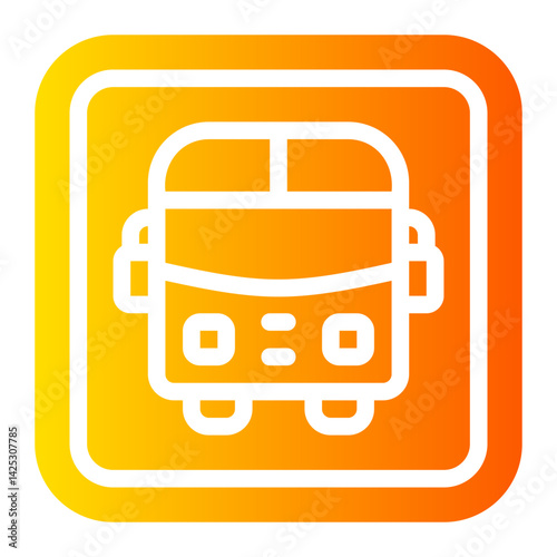 bus stop gradient icon