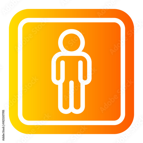 restroom gradient icon