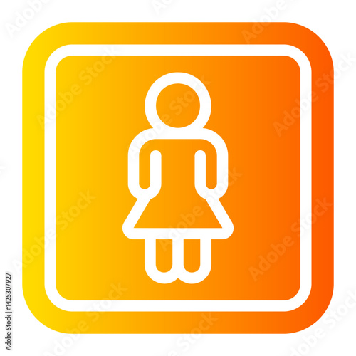 restroom gradient icon